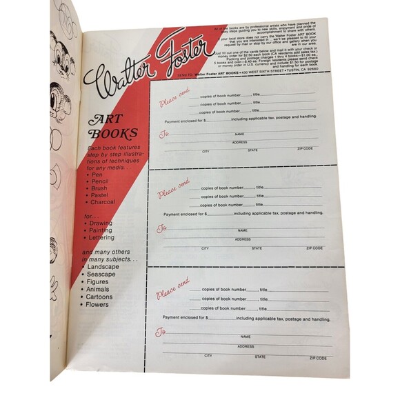 VTG 60s Walter Foster Animated Cartoons For Beginners Drawing Instructional Book - Picture 5 of 10